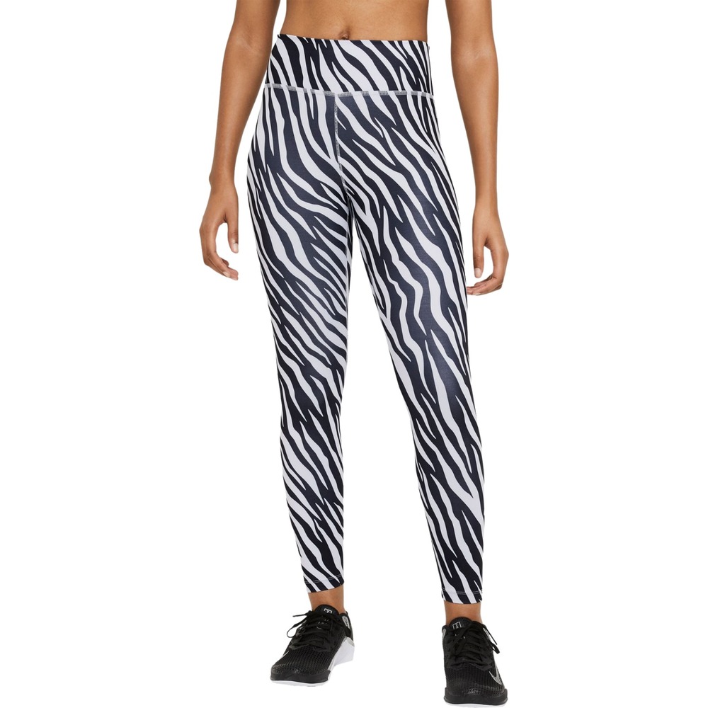 Nike Women's Icon Clash 7/8 Zebra Print Running Gym Workout Leggings $70 S